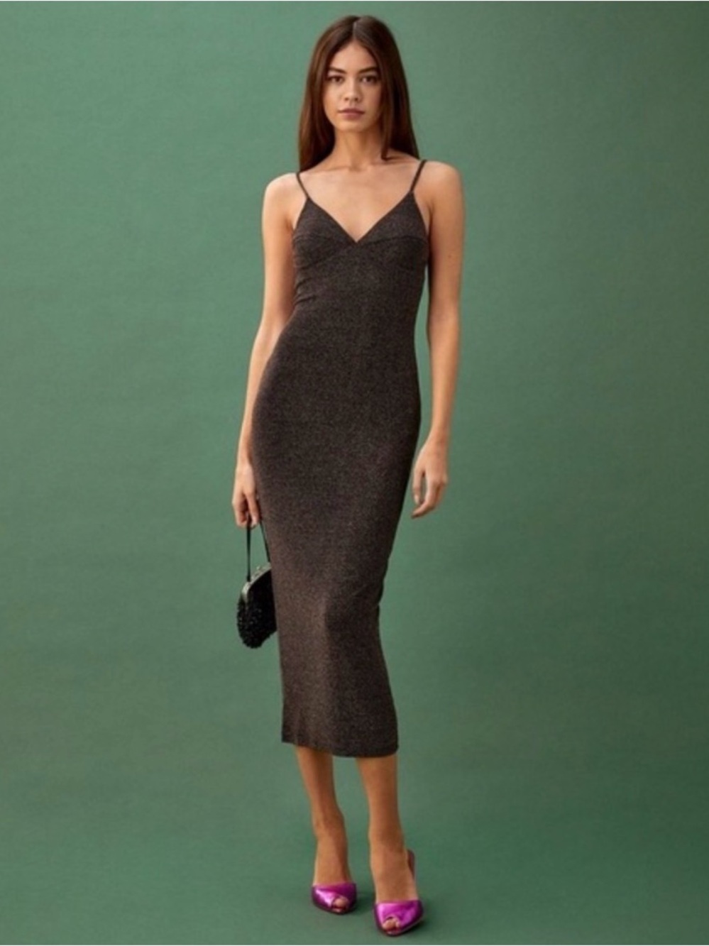 Reformation Glitter Disco Dress